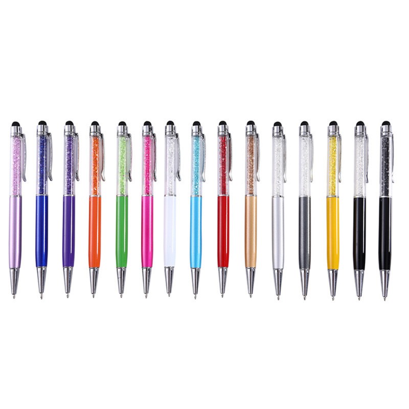 2 in 1 Crystal Stylus Ballpoint Pen for Touch Screens