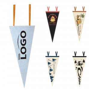 Full Color Triangle Shaped Felt Pennant Flag