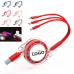 3 In 1 Retractable USB Charging Cord