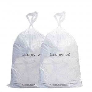 Plastic Laundry Bag with Drawstring