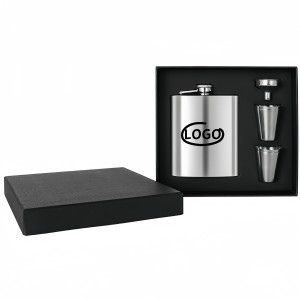 8 Oz Stainless Steel Flask Set