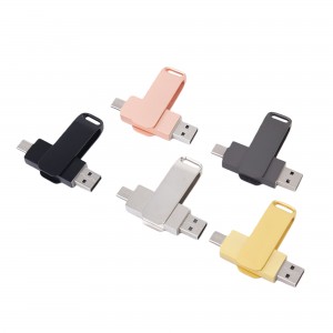 8Gb Dual Interface Swivel Flash Drive