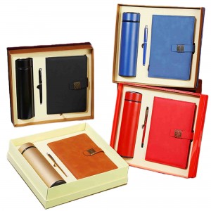 Metal Signature Pen Vacuum Cup Notebook Gift Set